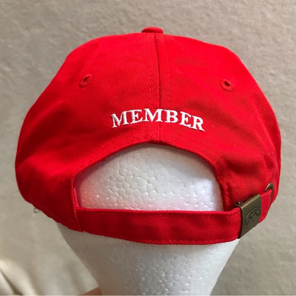 Disney Vacation Club Member embroidered hat with logo strap bright red - Picture 4 of 7